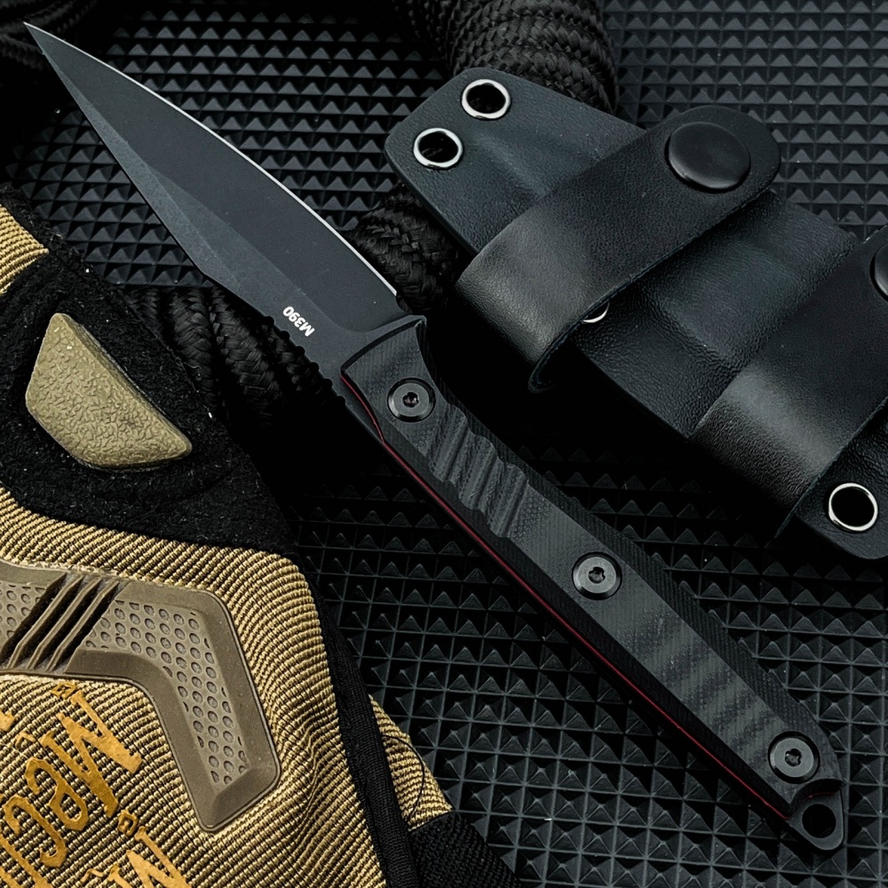 Dive Knife Titanium - سكين ثابت متين من فولاذ 8Cr13Mov،