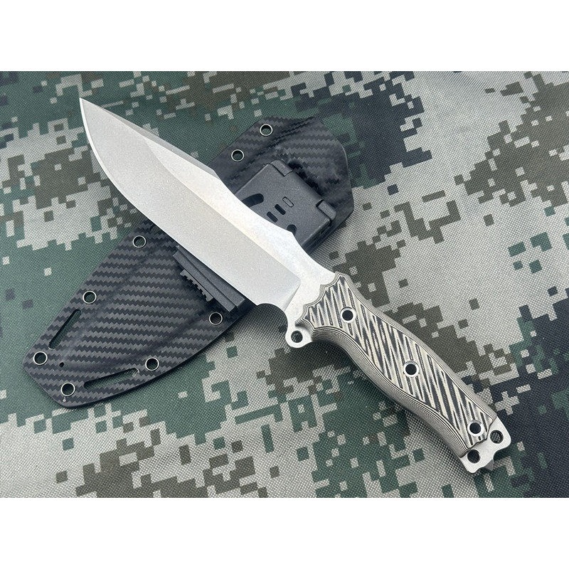 Dive Knife Titanium - سكين MB10 من الفولاذ AUS-10 للتخييم