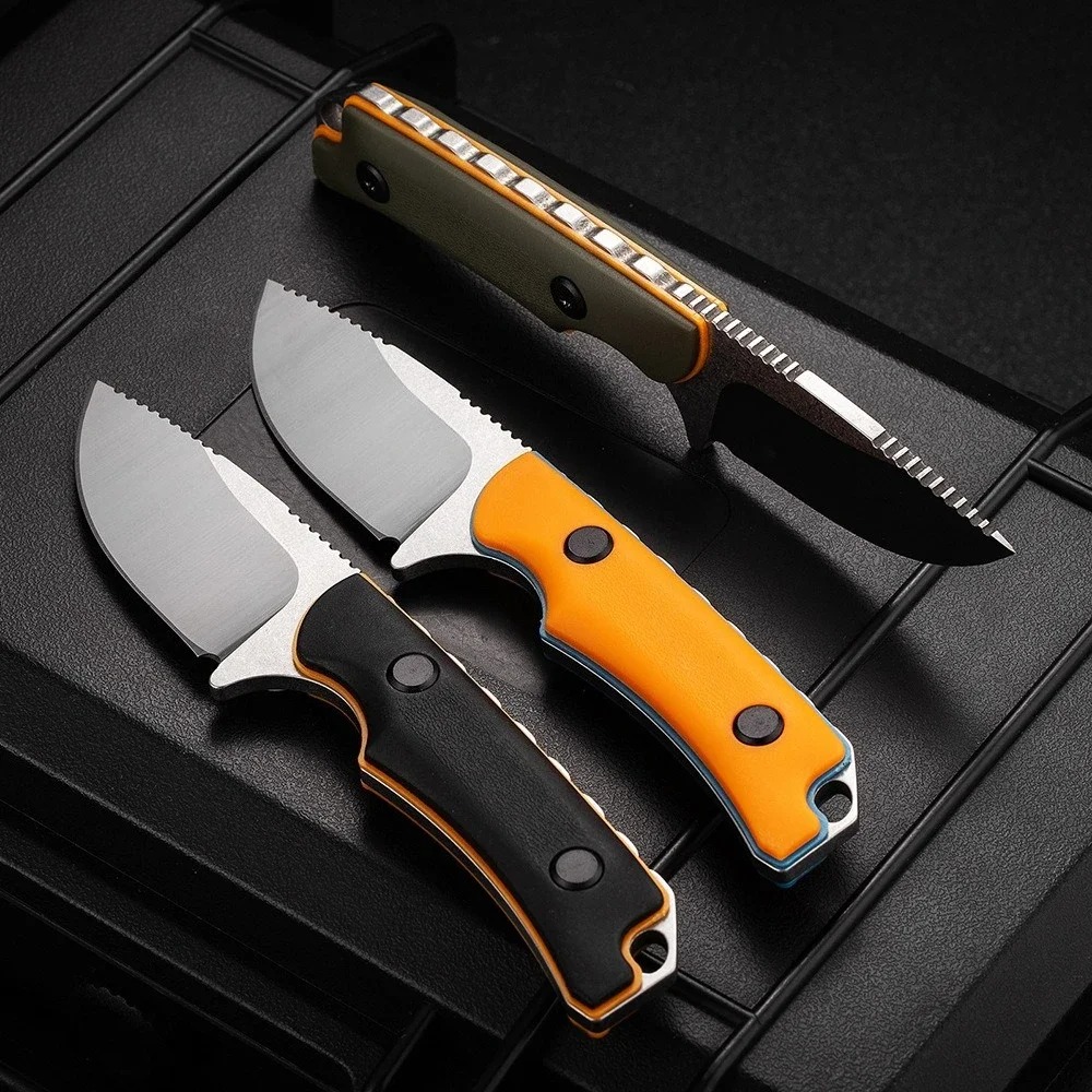Dive Knife Titanium - سكين مستقيم عالي الصلابة للاستخدام الخارجي،