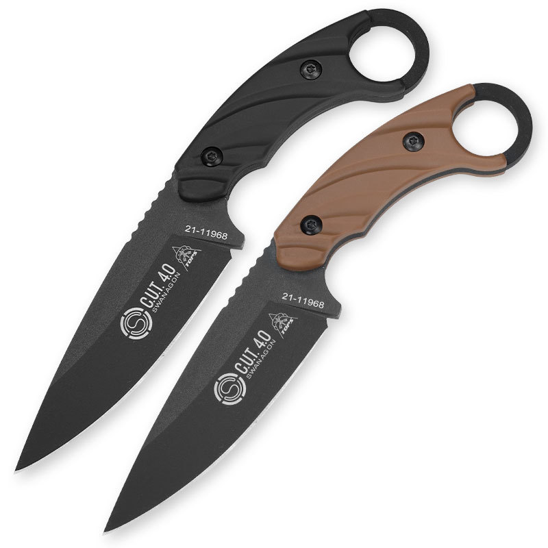 سكين متين ذو نصل ثابت من 8Cr13 - مراجعة Dive Knife Titanium وسعره