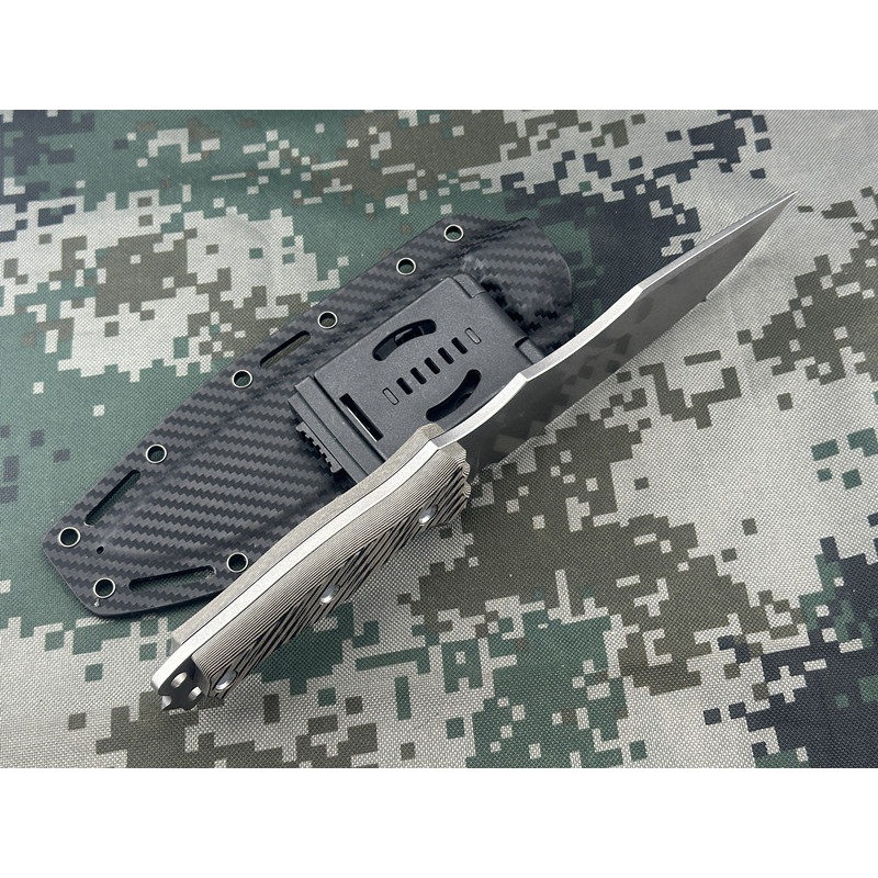 سكين MB10 من الفولاذ AUS-10 لل - مراجعة Dive Knife Titanium وسعره