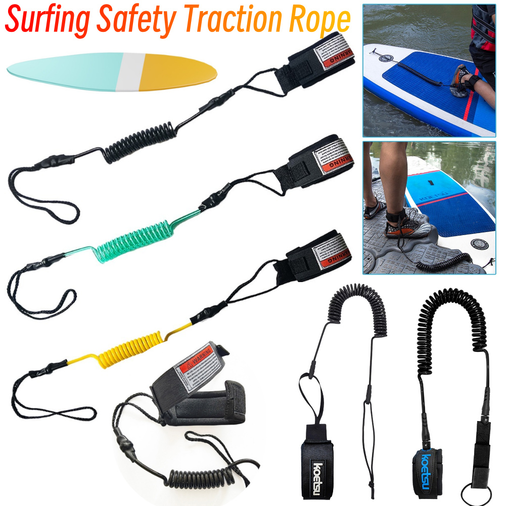 حبل أمان للقدم والكاحل للوح ال - مراجعة Surfboard Leash Ankle وسعره